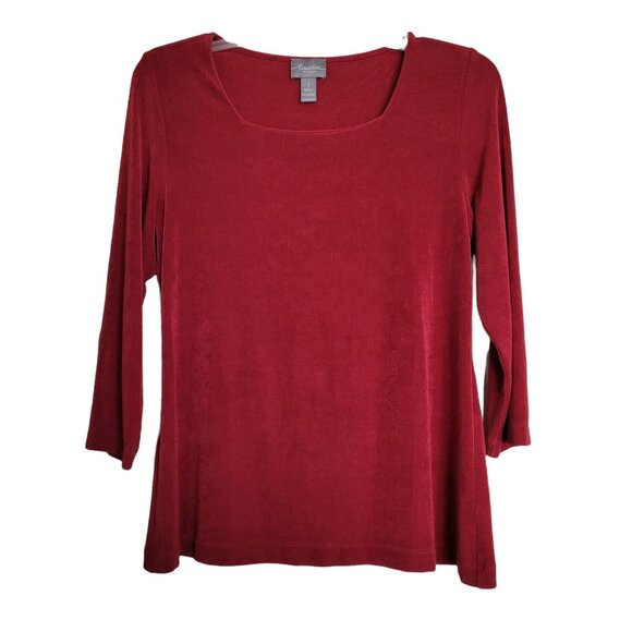 Chico's Square Neck Women's Top Long Sleeve - Travelers By Chico's Size 1 - Picture 1 of 5